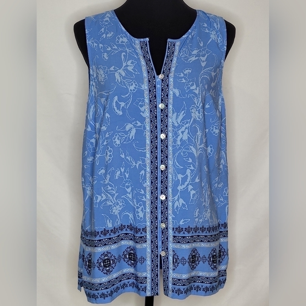 J. Jill Sleeveless Floral Tunic - Size S Petite